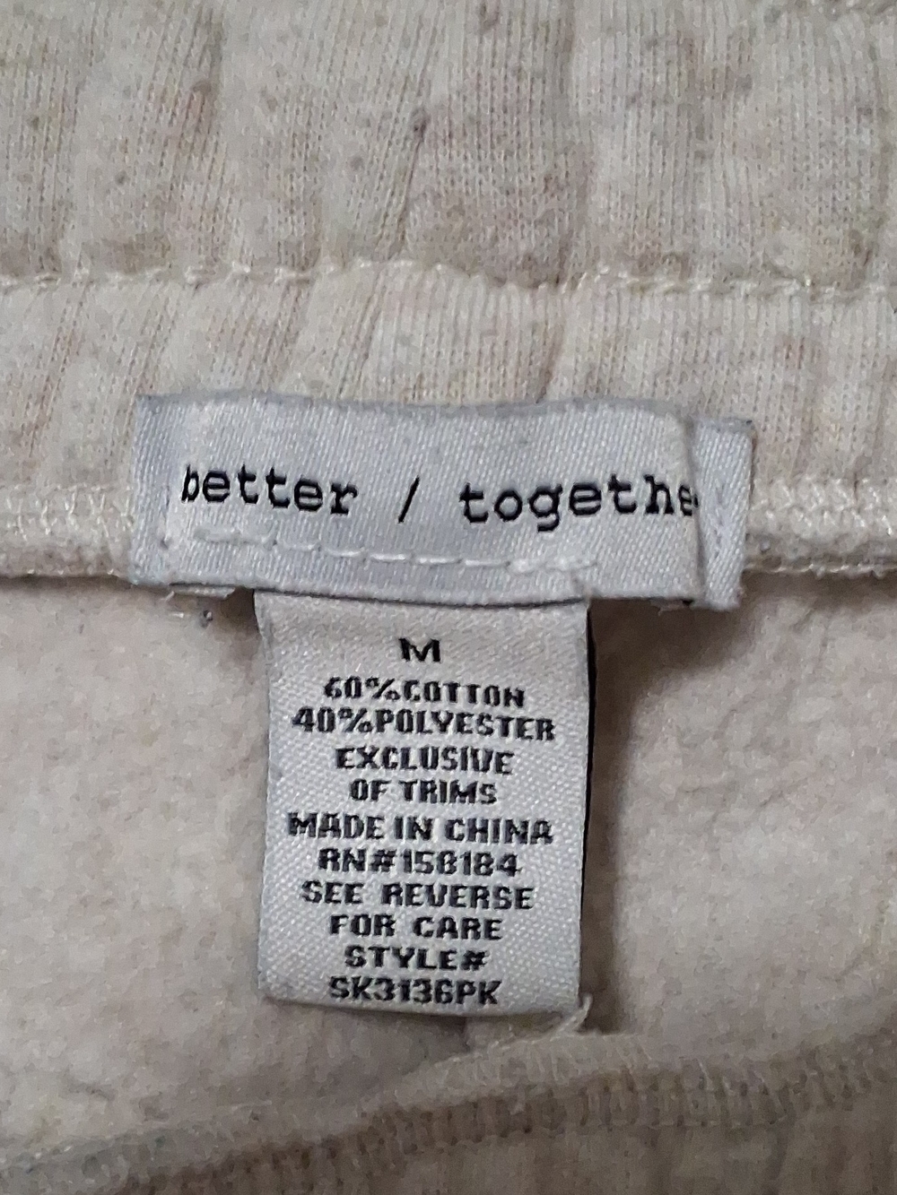 better / together Cream Jogger Pant